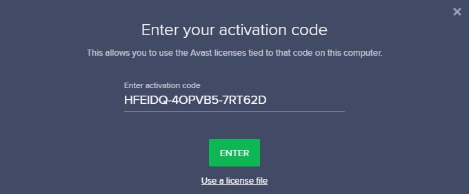 2016 avast activation code